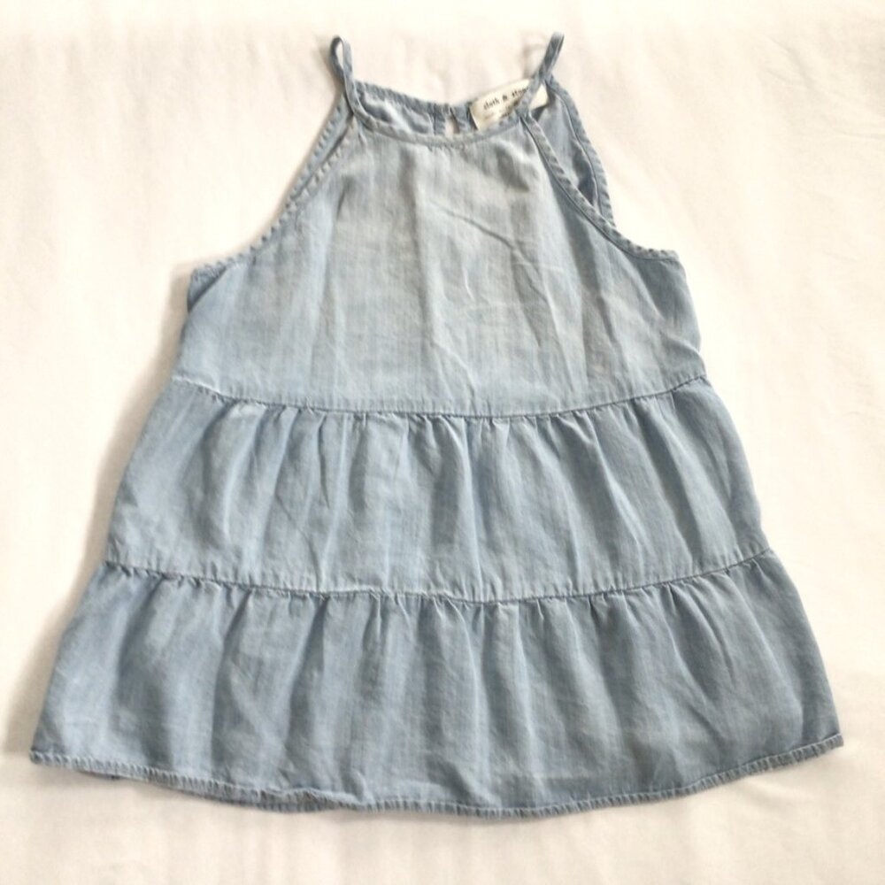 Cloth & Stone Tiered Chambray Tank Sz S